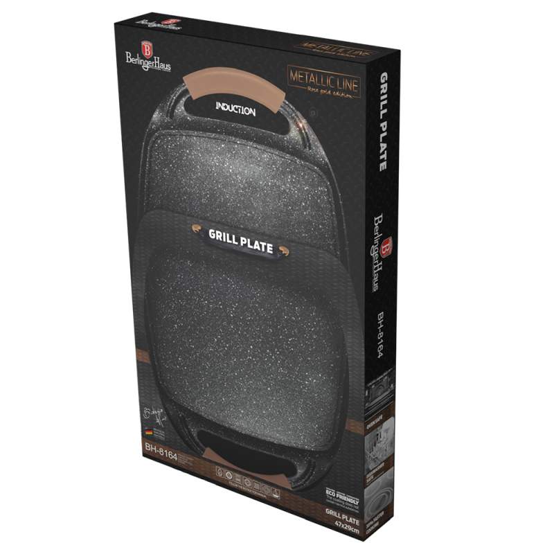 Grilovacia doska s mramorovým povrchom 47 cm Rosegold Metallic Line