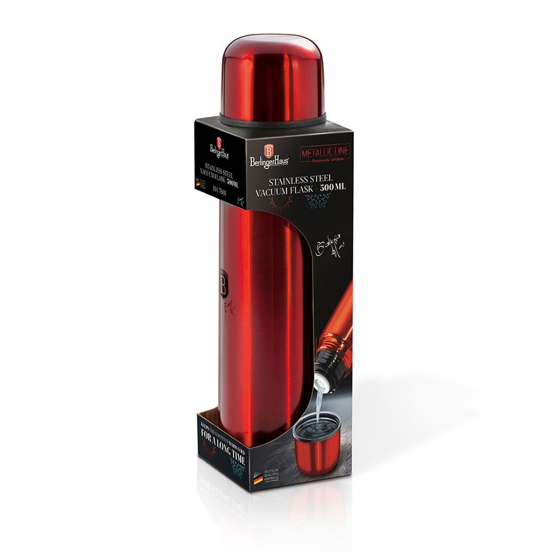 Thermos din oțel inoxidabil 0,75 l Burgundy Metallic Line