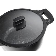 Kastrol s nepřilnavým povrchem a poklicí STELLA NOVA 24 cm