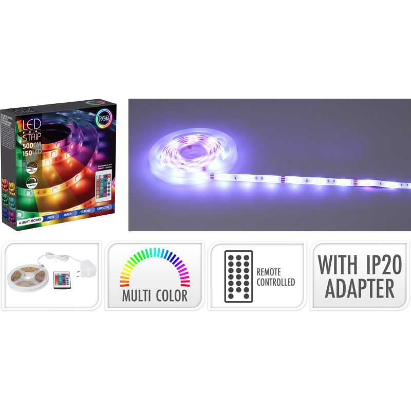 Bandă LED 5 m 150 LED RGB
