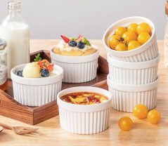 Creme Brulée zapekacia miska sada 6 ks biela 9x5cm