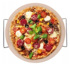 Pizza kámen do trouby nebo na gril s rukojeťmi 33 cm