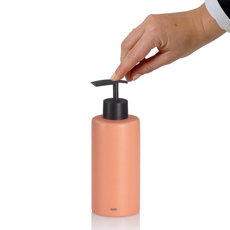 Dávkovač mýdla Matsi keramika broskvově růžová 300 ml