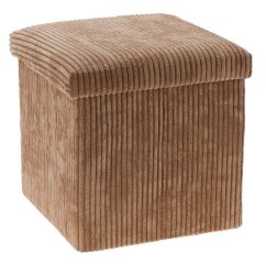 Taburet s úložným prostorem 38 cm hnědá