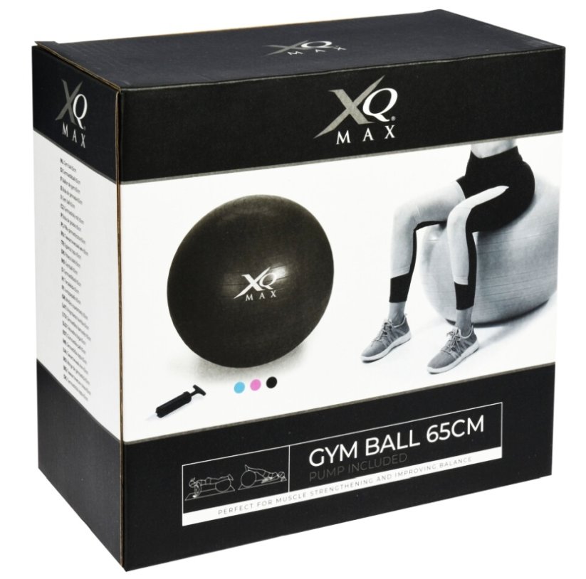 Gymnastická lopta GYMBALL XQ MAX 65 cm čierna