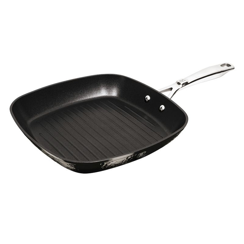 Tigaie gratar cu suprafata din titan 28 cm Shine Basalt Collection