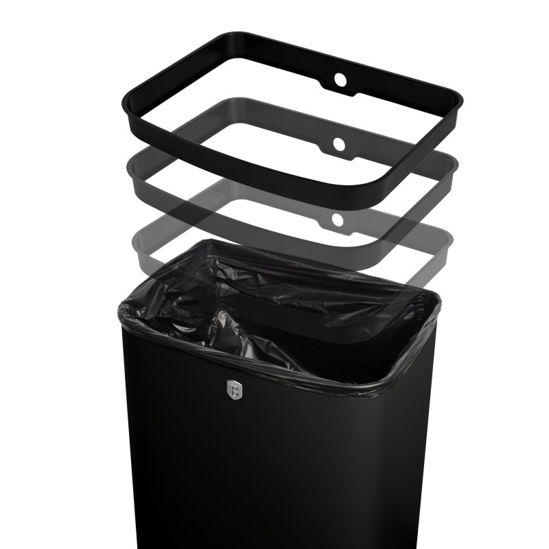 Bezdotykový odpadkový koš na senzor 60 l Matte Black Collection