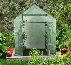 Zahradní foliovník se vstupem 6 polic 195x73x143 mm