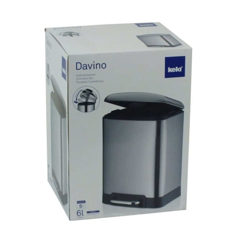 Koš kosmetický DAVINO 6 l nerezová