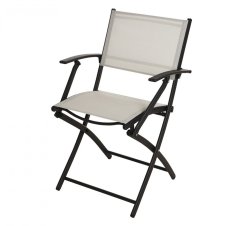 Silla de jardín plegable crema