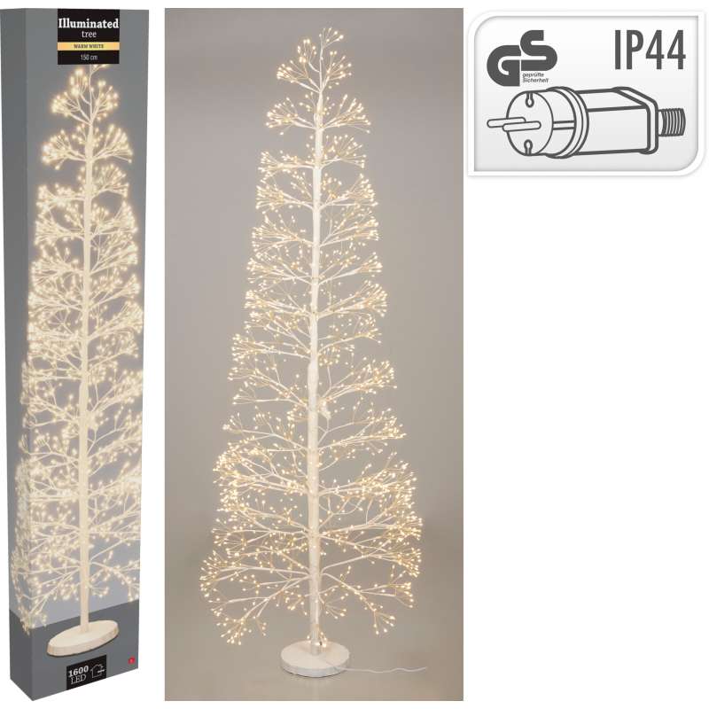 Dekorativní světelný stromek 1600 LED 150 cm