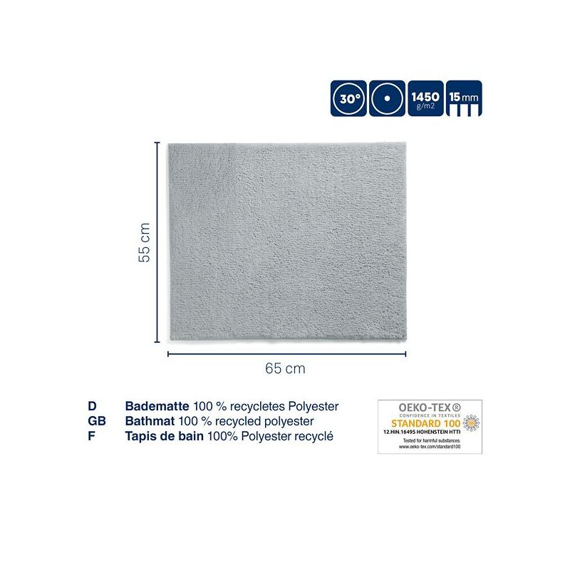 Koupelnová předložka Maja 100% polyester nefritově zelená 65,0x55,0x1,5cm