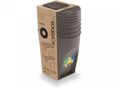 Odpadkový kôš Prosperplast SORTIBOX 4 x 35 l sivý