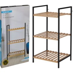 Kúpeľňová polička bambus 3 police 38 x 32,5 x 70 cm