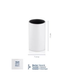 Pohár Matsi keramika bílá