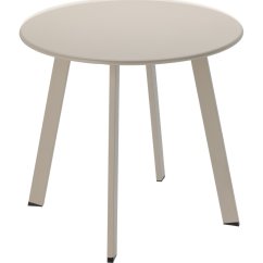 Zahradní stolek kulatý 50 cm matná krémová