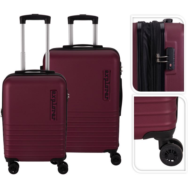 Súprava cestovných kufrov 2 ks červená