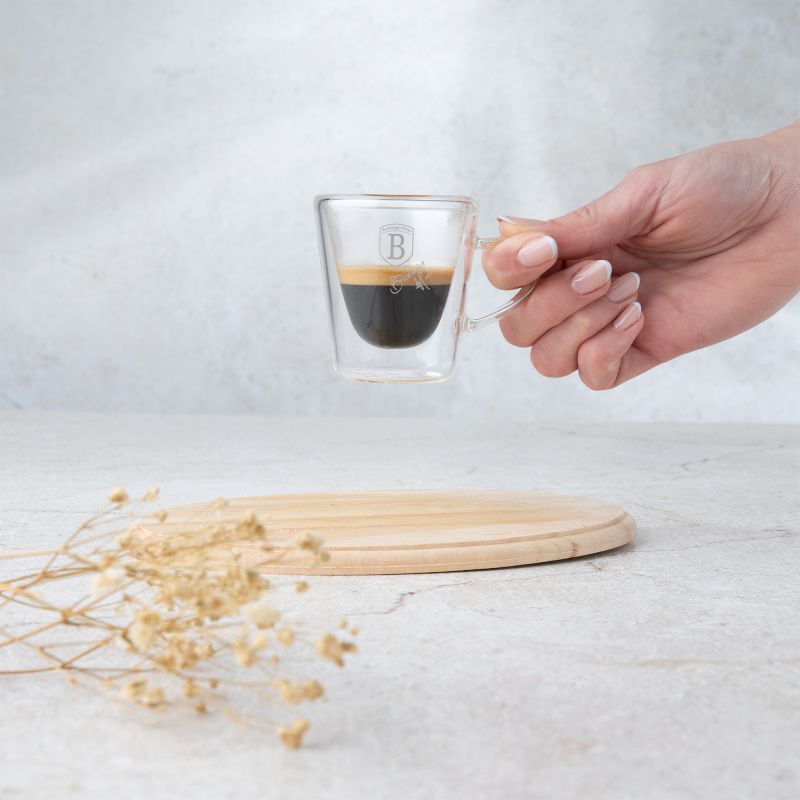 Sada skleněných šálků na espresso 2 ks