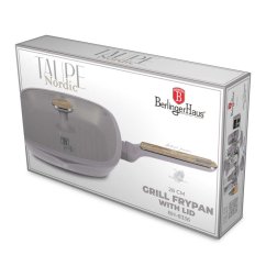 Grilovací pánev s titanovým povrchem a poklicí 28 cm Taupe Nordic Collection