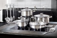 Set de vase din oțel inoxidabil Jumbo Gourmet Line din 17 piese