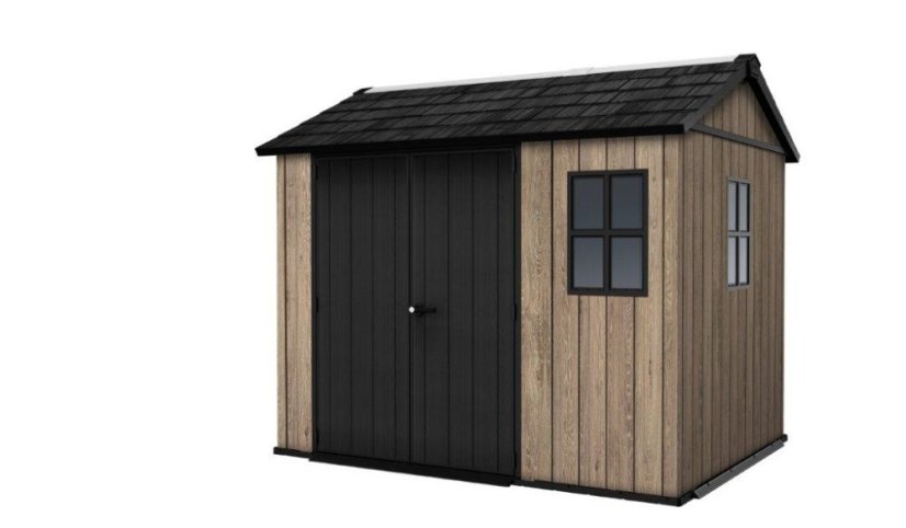 Cabana de grădină Keter Apex 7,5 x 9 Ashwood, cu podea