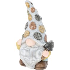 Zahradní dekorace trpaslík s rýčem 23 cm