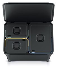 Odpadkový kôš Prosperplast SYSTEMA 1x23l + 2x10l čierny