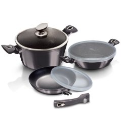 Sada nádobí s mramorovým povrchem 6 ks Carbon PRO Line Sada nádobí s mramorovým povrchem 6 ks Carbon PRO Line