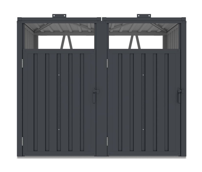 Adăpost pentru pubele G21 146x121x82 cm, din tablă antracit