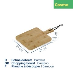 Prkénko Cosma bambus světle hnědá 33,0x21,0x1,5cm