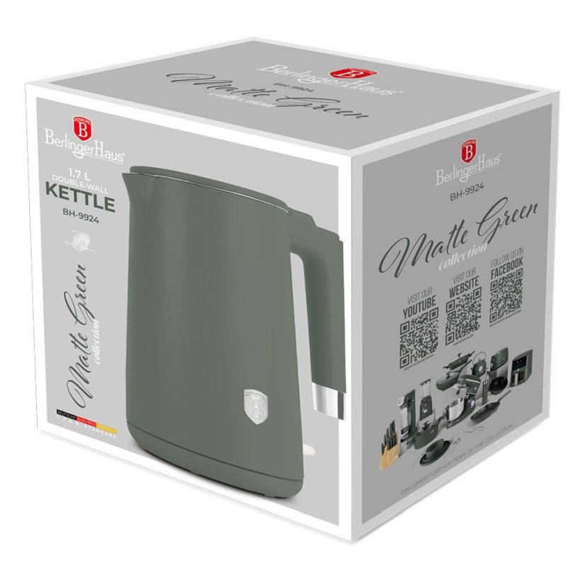 Rychlovarná konvice s dvojitou stěnou 1,7 L Matte Green Collection