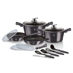 Súprava riadu s mramorovým povrchom 13 ks Carbon PRO Line