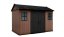 Casă de grădină Keter Newton Plus wide 11x7,5 maro, cu podea