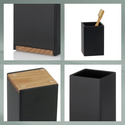 Pohár Cube polyresin černá