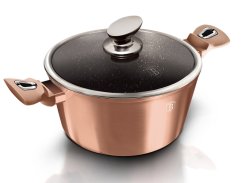 Kastrol s mramorovým povrchem a poklicí 20 cm Rosegold Metallic Line