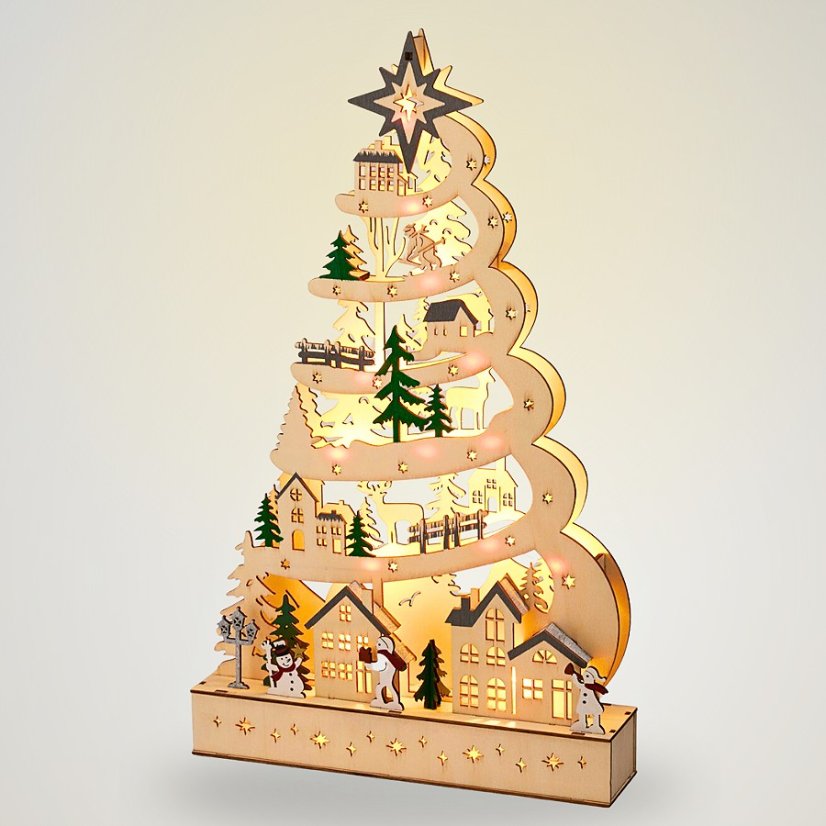 Dekorácia na vianočný stromček s LED osvetlením 45 cm