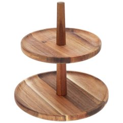 Etažér dvojposchodový 23 cm Akát