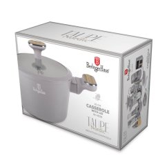 Kastrol s titanovým povrchem a poklicí 20 cm Taupe Nordic Collection