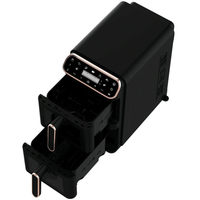 Frigider digital cu aer cald dublu 5,5+5,5 L Black Rose Collection