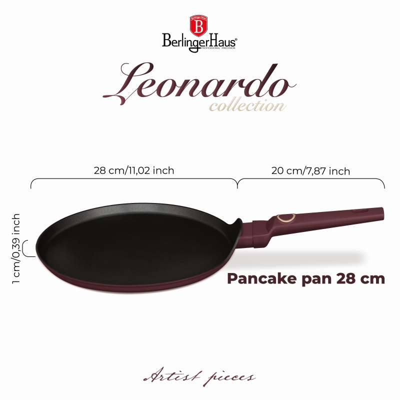 Pánev na palačinky s titanovým povrchem 28 cm Leonardo Collection