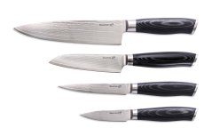 G21 Gourmet Set de cuțite Damascus în bloc de bambus 4 buc + piatră de ascuțit G21 Gourmet Set de cuțite Damascus în bloc de bambus 4 buc + piatră de ascuțit