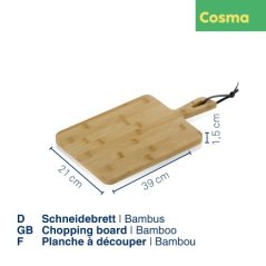Doštička Cosma bambus svetlo hnedá 39,0x21,0x1,5cm
