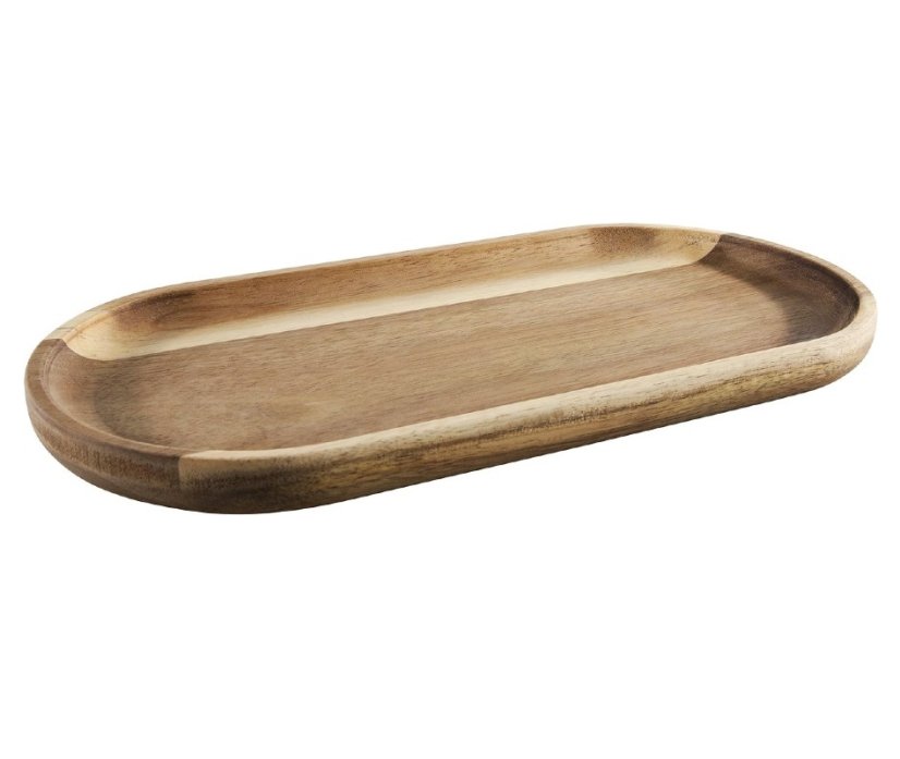 Bandeja de madera de acacia 30x15x2cm