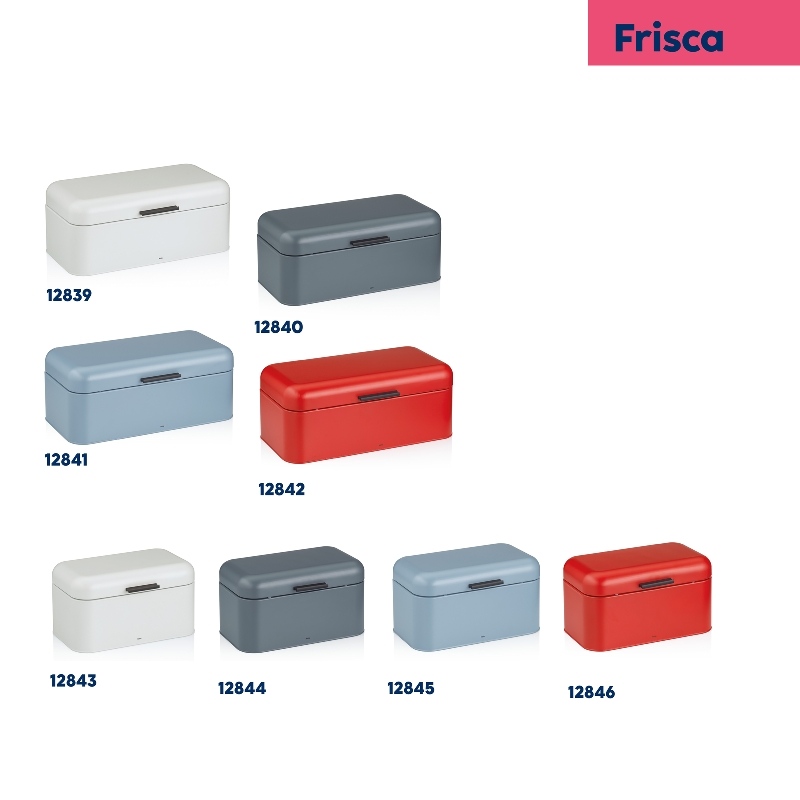 Dóza na chlieb Frisca kovová, biela 42,5x22,5x17,5 cm