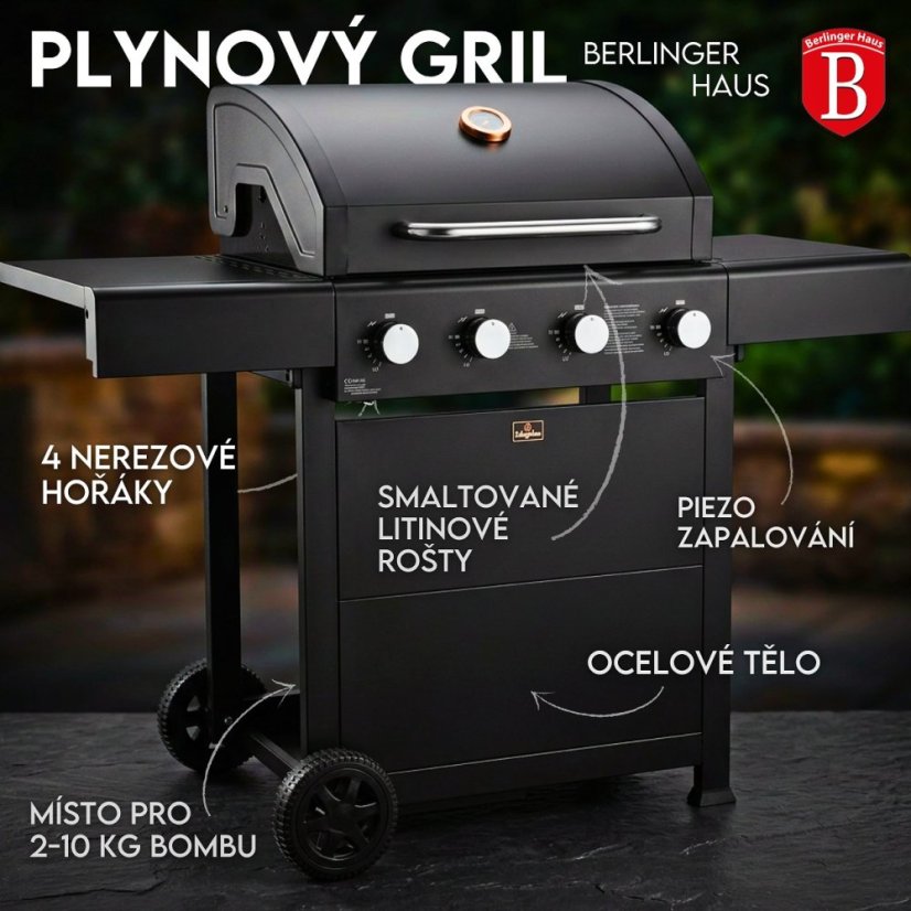 Plynový gril Outdoor 4 hořáky