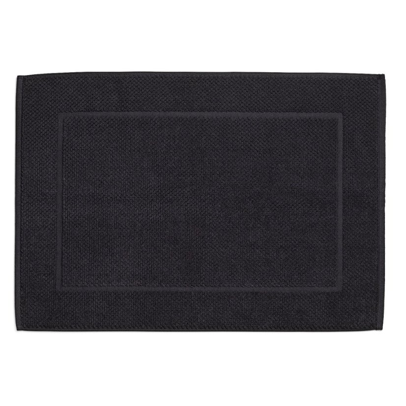 Alfombrilla de baño LAVINIA 100% algodón orgánico negro 50x70 cm