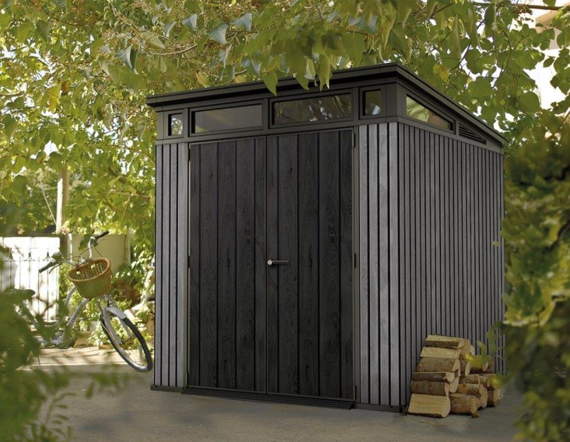 Casă de grădină Keter PENT Signature 7x7 Vertical gri, cu podea