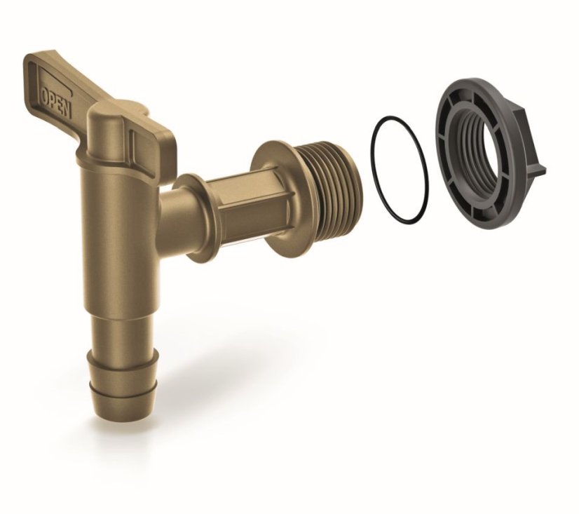 Accesorios Grifo Prosperplast para barril de agua de lluvia CANTAP 1 dorado
