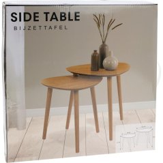 Odkládací stolek sada 2 ks borovice