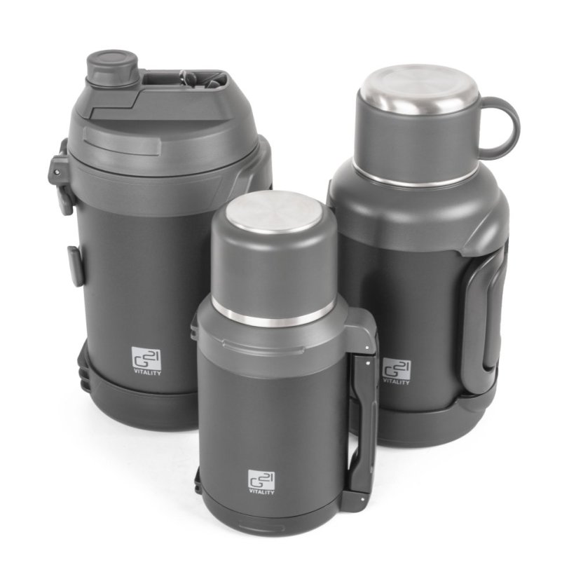 G21 termoska z nehrdzavejúcej ocele 1200 ml, čierno-sivá